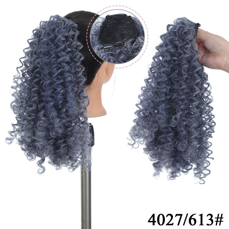 Clip In Synthetic Curly Ponytail Extensions | 8 Colors