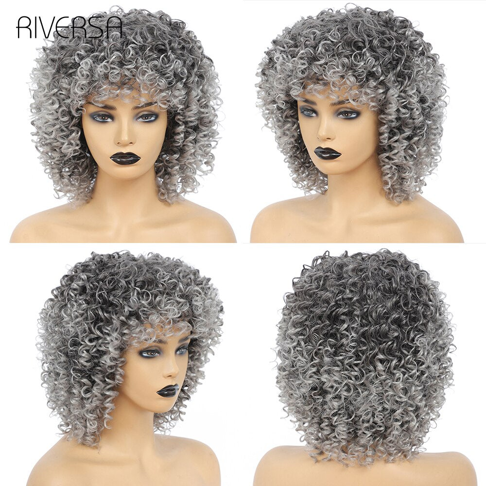 Synthetic Afro Kinky Curly Natural Hair Wig | 3 Colors
