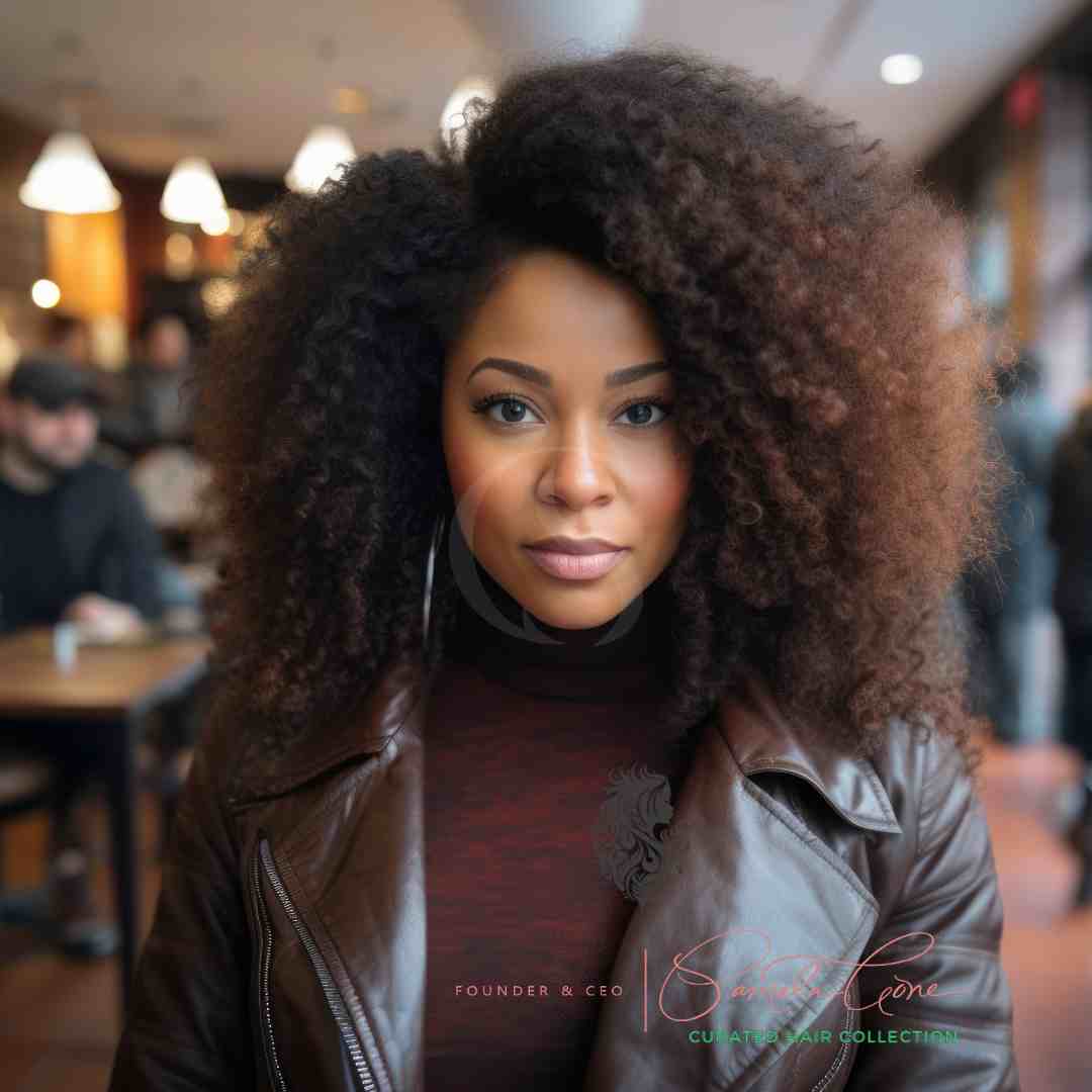 Pamela Cone Afro Kinky Transparent Closure Wig