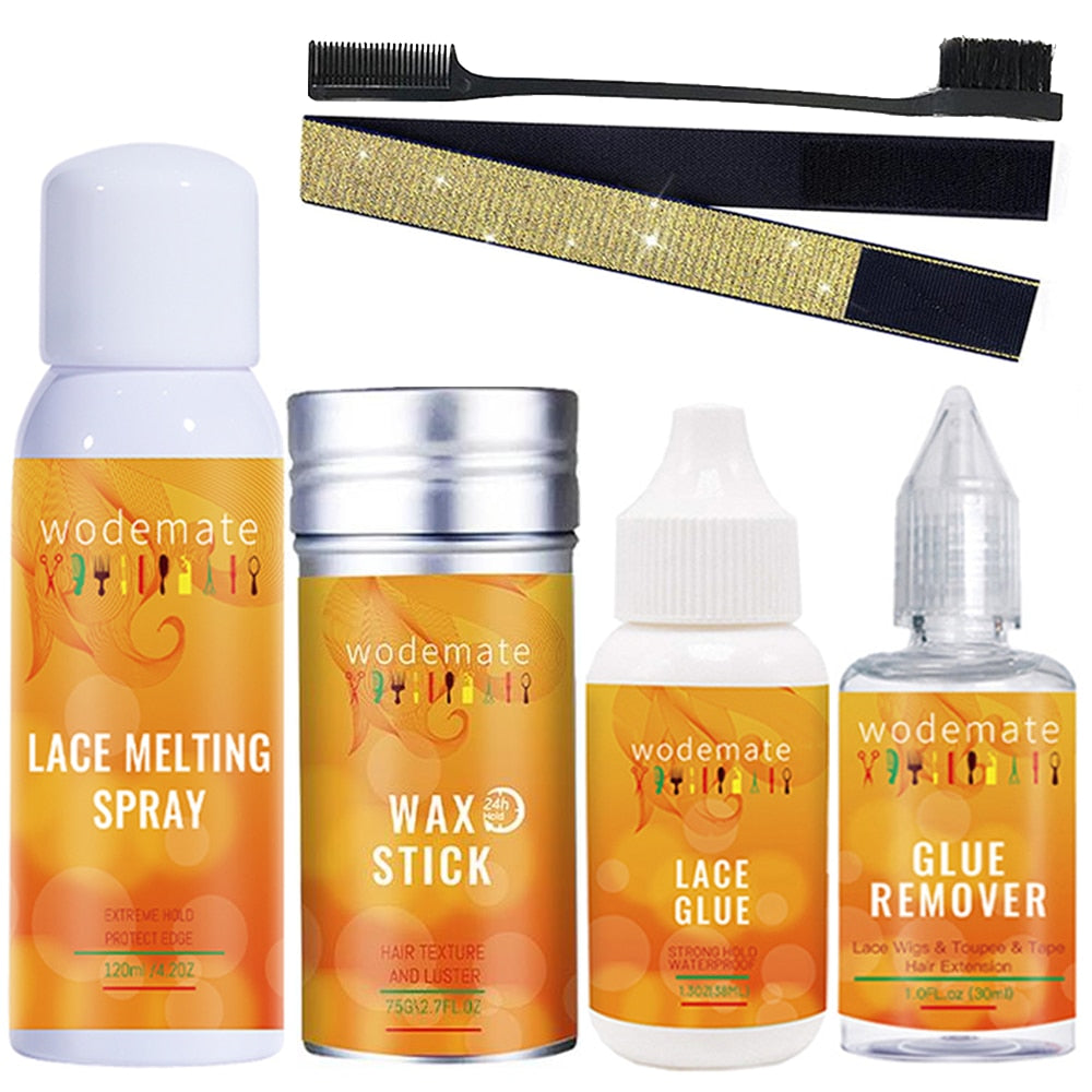 Hair Glue Kits for Wigs | Lace Melting Spray | Wax Stick | Lace Glue | Glue Remover