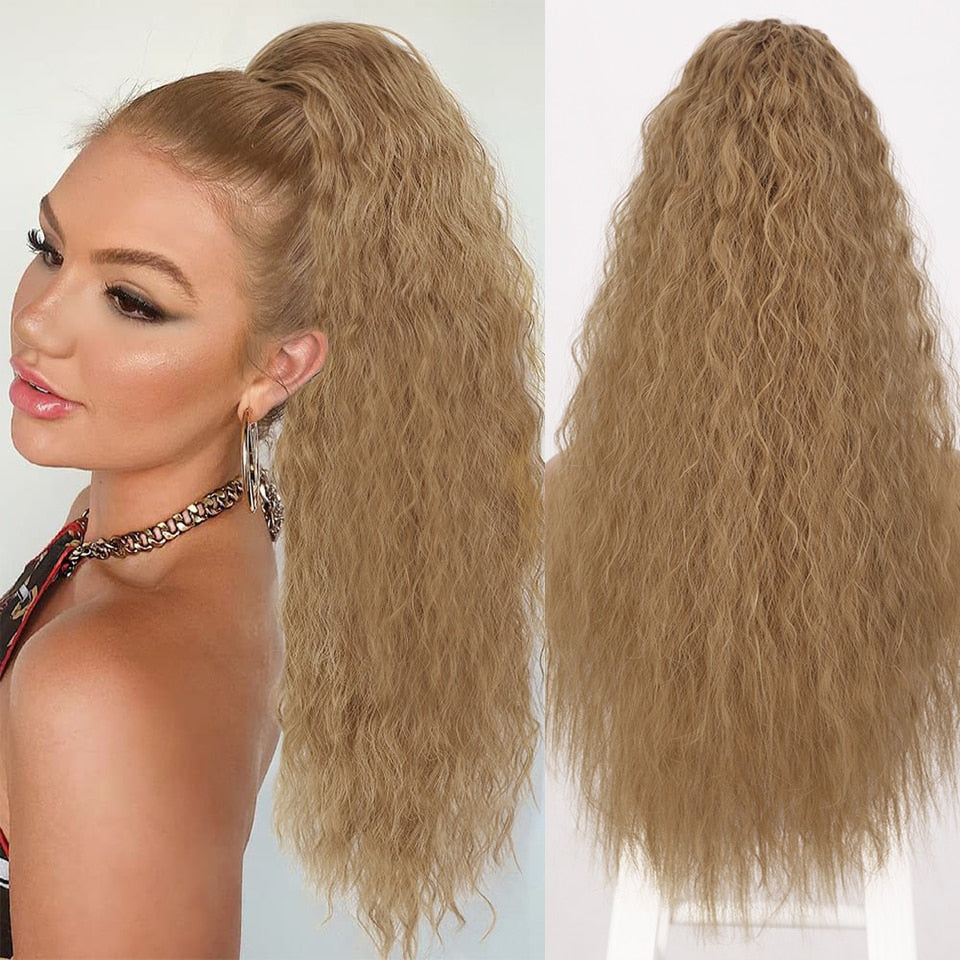 Long Curly Drawstring Ponytail Extension | Synthetic