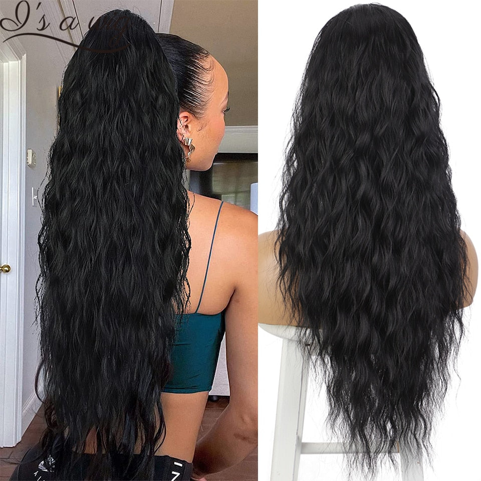 Long Curly Drawstring Ponytail Extension | Synthetic