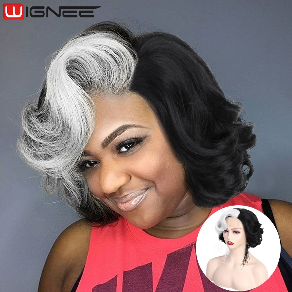 Body Wave Short Wig | Multiple Colors | Synthetic Hair | Side Part