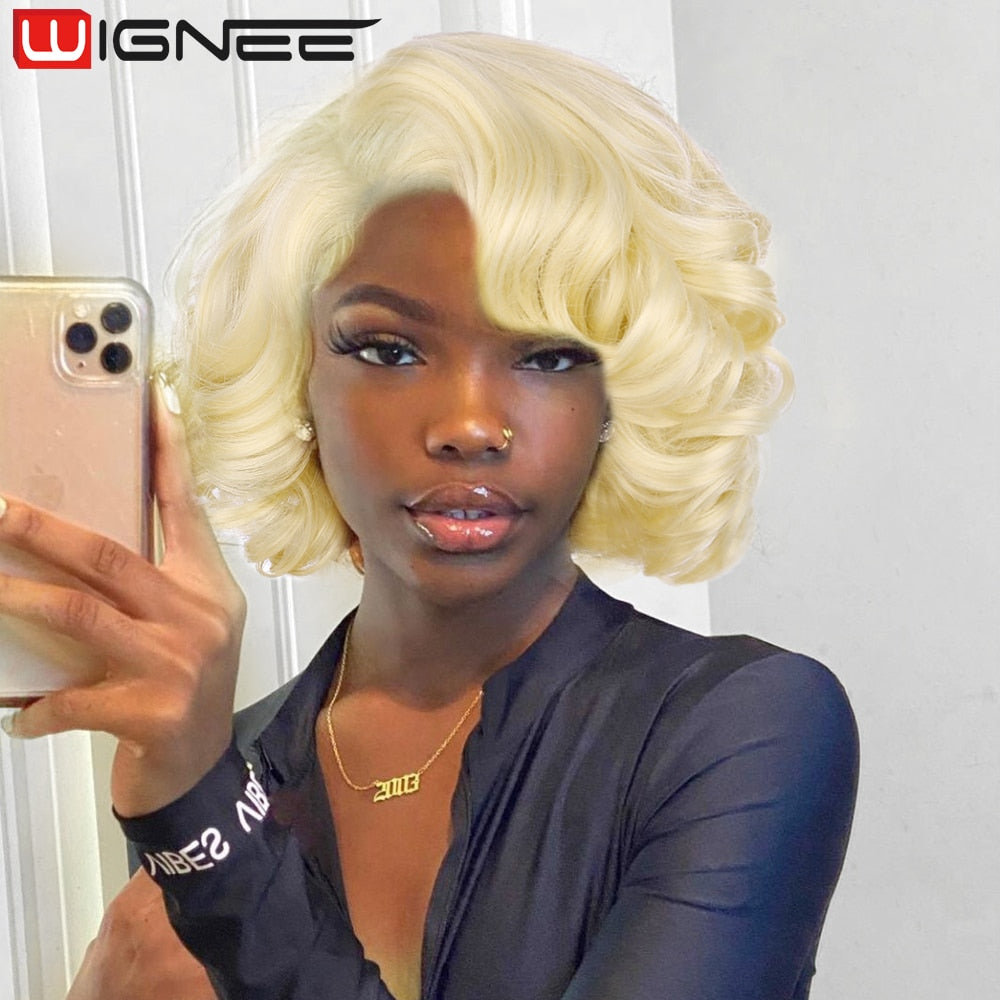 Body Wave Short Wig | Multiple Colors | Synthetic Hair | Side Part