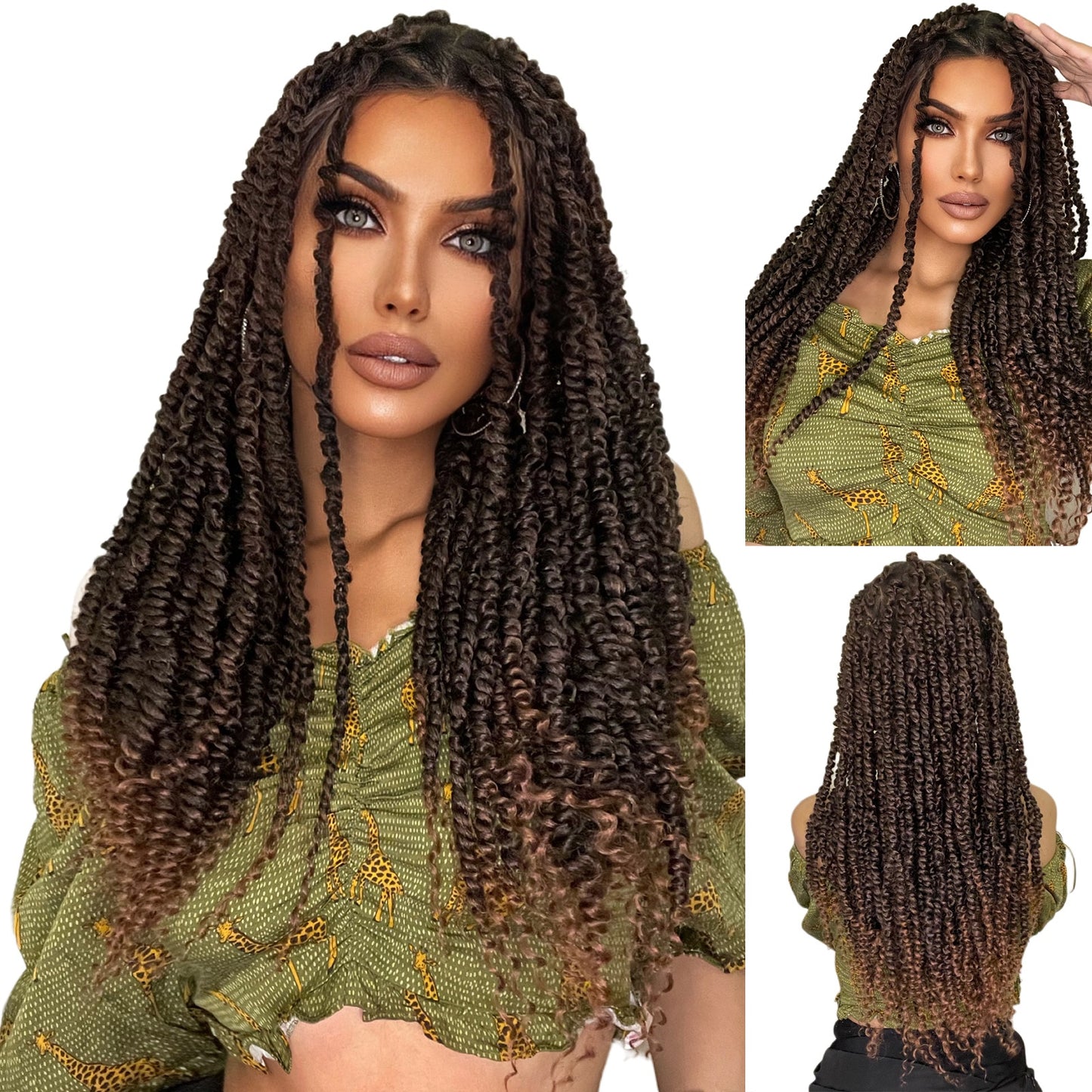 Faux Dread Locs | Twisted | Lace Wig | Synthetic