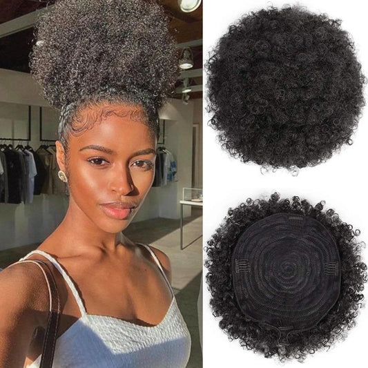 Synthetic Short Puff Bun Ponytail Extension | Multiple Colors